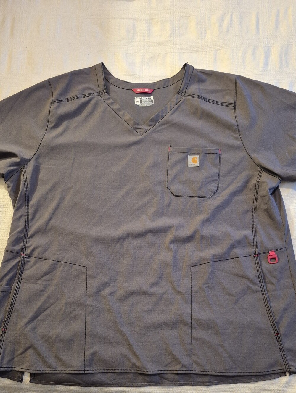 Carhartt Force 3X gray scrub top uniform unisex VGUC